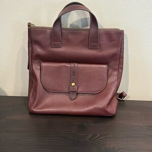 Fossil leather backpack